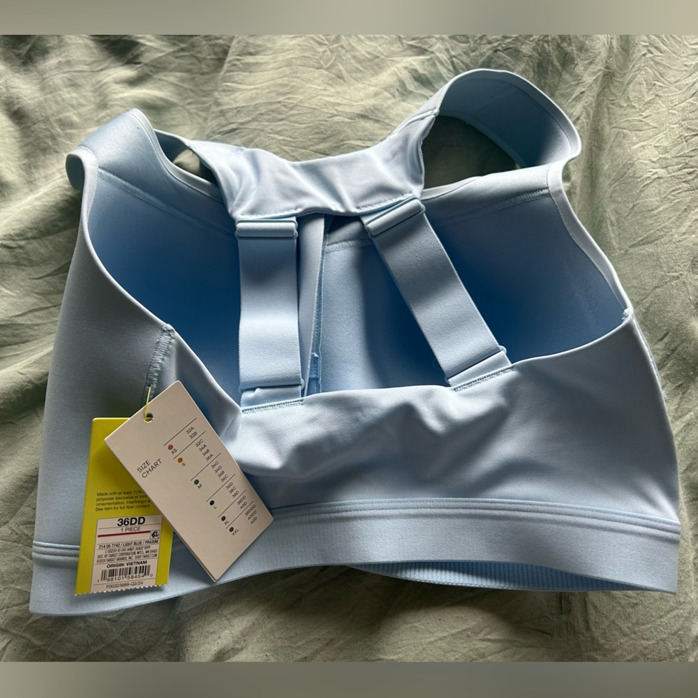 All in Motion Sky Blue Sports Bra 36E (DD) - Picture 2 of 3